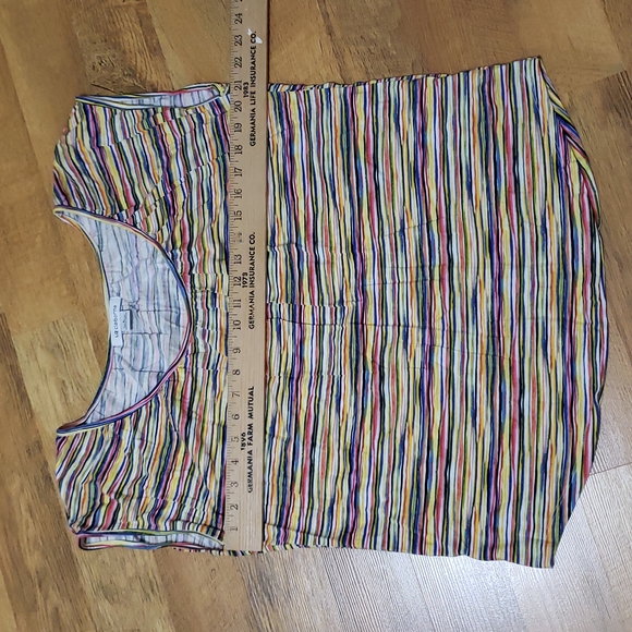 Liz Claiborne - Striped Peasant T-shirt - Ladies Large - Picture 5 of 10